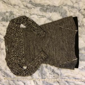 Long sleeve sweater dress grey black size medium